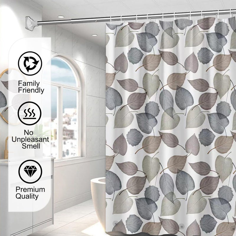 TIKABC Shower Curtain Liner, 4G PEVA Shower Liner, Plastic Waterproof Shower Curtains, 72x72 inch with Grommet Holes 3 Magnetic Weights - Image 5